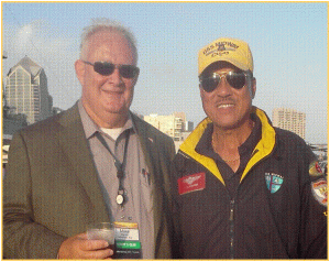 With Commander N.D. Nguyen (USN Retired) aboard the U.S.S. Midway.
